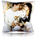 Personalised Cushion Printed Photo Collage Gift Custom Made Large Print (16" x 16") (40cm x 40cm) Love Cushion + Filling FREE