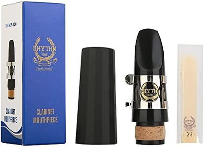Rhythm Clarinet Mouthpieces Set, Clarinet Mouthpiece Kit with Ligature, one Clarinet Reed and Plastic Cap