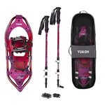 Yukon Charlie's Advanced Float Women's Snowshoe Kit, 8-inch x 21-inch, Includes Snowshoes, Trekking Poles and Travel Bag