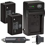 BM Premium 2 Pack of DMW-BMB9 Batteries and Battery Charger for Panasonic Lumix DC-FZ80, DMC-FZ40K, DMC-FZ45K, DMC-FZ47K, DMC-FZ48K, DMC-FZ60, DMC-FZ70, DMC-FZ100, DMC-FZ150 Digital Camera