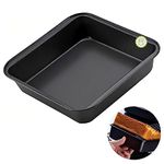 PureBake Premium Sgs Certified Sqaure Cake Tin | Sqaure Cake Pan | Non-Stick 9-inch Square Cake Tray, Set of 1, Carbon Steel Bakeware Set