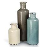 CUCUMI Ceramic Vases Set of 3, Rust