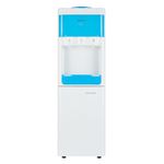 Amazon basics Hot & Cold Floor Standing Water Dispenser with Refrigerator - Top Loading, 20 Litres | White & Blue | Compact Design with Hot, Cold and Normal Temperature Settings | Built-In Mini Fridge