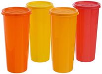 Tupperware Polypropylene Tumbler Set 470 ml Pack of 4 (Color- Multicolor)