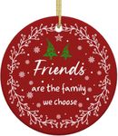 Good Friend Christmas Ornaments Friends Bestie Ornaments 3" Friendship Xmas Tree Ornaments Decorations Gifts for Women Men Friends