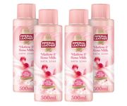 Imperial Leather Pampering Mallow & Rose Milk Bath Soak, Rich Indulgent Lather & Long Lasting Luxury Fragrance, Vegan & Cruelty Free 4 x 500ml