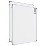 Pragati Systems® Genius Melamine (Non-Magnetic) Whiteboard for Office, School & Teaching (GWB90120) with Lightweight Aluminium Frame | Dry Erase White Marker Board for Writing | 3x4 Feet (Pack of 2)