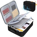 Qukbeto Fireproof Document Box - Safe Box Fireproof Waterproof,Fireproof Safe Document Organizer for Travel, Fireproof File Storage Bag with Lock 14.6”x 11.4”x 3.9”