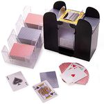Brybelly Ultimate 6 Deck Battery-Operated Automatic Electric Card Shuffler - Shuffler, 12 Decks of Cards and Carousel