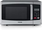 Toshiba 800w 23L Microwave Oven with Digital Display, Auto Defrost, One-Touch Express Cook, 6 Pre-Programmed Auto Cook Settings, and Easy Clean - Stainless Steel Door Handle Microwave - ML-EM23P(SS)