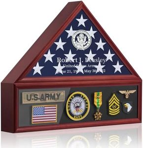 DIY Personalized Flag Display Case for 5'x9.5' Burial Flag - Solid Wood