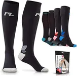 Powerlix Compression Socks for Women & Men (Pair) for Neuropathy Swelling Pain Relief 20-30 mmHg Medical Knee-high Stockings