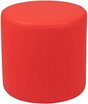 Flash Furniture Nicholas Soft Seating Flexible Circle for Classrooms and Common Spaces - 18" Seat Height (Red)