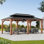 Modern Shade Rosewood Wood Gazebo 1