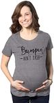 Bumpin Ain't Easy Maternity Shirt Funny Baby Bell Pregnancy Tee Funny Graphic Maternity Tee Funny Maternity Shirts Dark Grey L