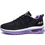 MAFEKE Women Air Athletic Running Shoes Fashion Tennis Breathable Lightweight Walking Sneakers Purple Size 9.5