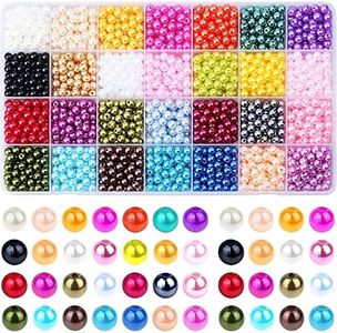 1960Pcs Bracelet Beads Kit with Storage Box，28 Colors Beads Making Kit DIY Craft Beads Set，6mm Jewellery Beads Kit Bright Color Jewelry Making Kit for Women Adult Teen Girls DIY Lovers