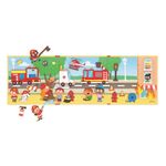 Janod - Magnéti'Stories Firefighters - 30-Magnet Educational Game - Children’s FSC Cardboard Toy - Develops Imagination & Dexterity - 3 Years +, J05453