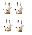 A. SHARIF™ 2 pin Parallel Adapter, Multi Pendant Adapter with Light Bulb and Plug Socket, 2 pin Holder Brass Connector, Lightweight & Easy to Carry (Pack of 4)