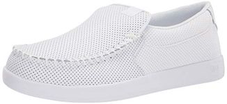 DC Men's Villain Slip On Low Top Slipper Casual Sneaker Shoe, White, 9