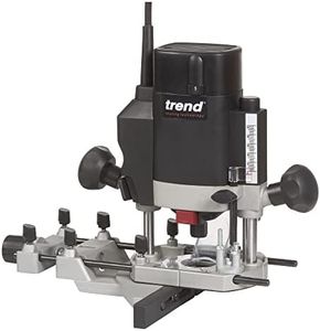 Trend T5 1/4 Inch Variable Speed Workshop Router, Perfect for Hinge Cutting, Dovetailing & Timber Profiling, 1000W, 240V, Black, T5EB/MK2