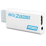 Wii to HDMI Converter Output Video Audio Adapter, with 3.5mm Audio Video Output Supports All Wii Display Modes