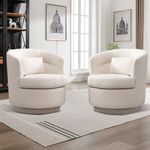 CANMOV Swivel Barrel Chair Set of 2