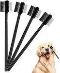 LUTER 4 Pcs Tear Stain Remover Comb Dog Flea Comb Double-Sided Multifunctional Dog Eye Comb Brush Pets Grooming Comb for Dogs Cats Removing Crust and Mucus