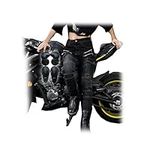 YXYMOTEFLY Women Motorcycle Riding Jeans Men's Armor Dirt Bike Motorcycle Pants Hip Knee Pads × 4, Stretch Fabric (Color : Black, Size : Medium/30)