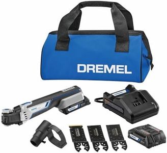 Dremel MM20V-02 Cordless Oscillating 20v Max Lithium-Ion Multi-Tool Kit with Three Accessories, Two Batteries, One Charger, Dust Adapter and Storage Bag