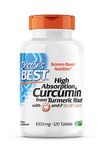 Doctor's Best, High Absorption Curcumin, 1.000mg, 120 Vegan Tablets, Turmeric, Gluten Free, SOYA Free, Vegetarian