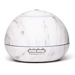 Hathaspace Marble Essential Oil Aroma Diffuser, 350ml Aromatherapy Fragrance Diffuser & Ultrasonic Cool Mist Room Humidifier, 18 Hour Capacity, BPA-Free, 7-Color Ambient Light (White)