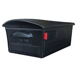 Gibraltar Mailboxes Mailsafe Large Capacity Rust-Proof Plastic Black, Post-Mount Mailbox, RSKB0000