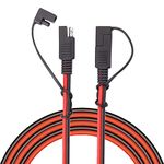 AsanWise SAE extension cord SAE adapter cable Automotive Extension Wire 2m/6.56ft 16AWG SAE to SAE 2 Pin Quick Connect/Disconnect Extension Wire Harness with Dust Cap Bracket