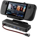 WAVLINK Steam Deck Dock, 6-IN-1 Docking Station for Steam Deck/ROG Ally with 4K@144Hz HDMI 2.1, 100W PD IN, 3x 10G USB 3.2, Gigabit RJ45