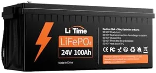 Litime 24V 100Ah LiFePO4 Lithium Ba
