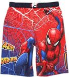 Marvel Spider-Man Boys Swim Trunks, UPF50 Sun Protection, Quick Dry Swimsuit (X-Small, Red)