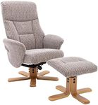 Morris Living The Giza - Fabric Swivel Recliner Chair & Matching Footstool in Wheat