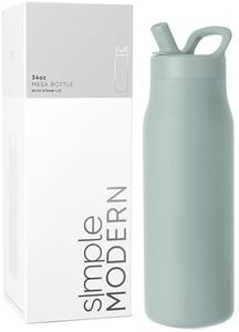 Simple Modern Water Bottle with Straw lid | Insulated Stainless Steel Thermos | Reusable Travel Water Bottles for Gym & Sports | Leak Proof & BPA Free | Mesa Collection | 34oz, Sea Glass Sage