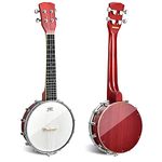 COSTWAY 4-string Banjo, 24 Inch Concert Banjos Ukulele with Gig Bag, Closed Solid Back Resonate Banjolele Kit for Kids & Adults