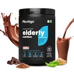 Plantigo Superior 51+ Plant Protein Powder for Seniors | Elders, Old Men & Women | No Sugar, Low Calories | Pea Protein, Oats | Heart Health & Muscle Recovery, Vegan Protein (Swiss Chocolate - 500g)