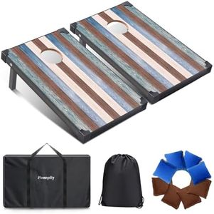 3'x2' Cornhole Board Set for Corn Hole Game, Cornhole Games Toss Boards Sets with 2 Cornhole Boards, 8 Cornhole Bean Bags and Carrying Case for Outdoor Lawn Games
