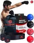 Boxerpoint Boxing Reflex Ball – Boxing Ball Headband Boxing Game for Adults & Kids – Hand Eye Coordination Training Boxing Equipment & MMA (Adults)