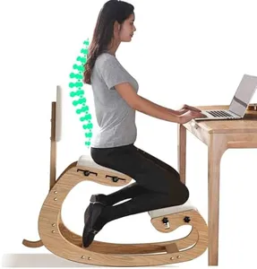 Auoleru Ergonomic Kneeling Chair with Back Support & Adjustable Tilt, Posture Corrector for Sciatica Relief & Core Strengthening - Home Office, Yoga, Meditation