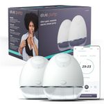 Elvie Double Wearable Breast Pump (21mm/24mm Nipple Shields) – SmartRhythm 3-Mode Electric Breastfeeding Pump, Hands-Free in-Bra, Wireless & Tubeless, App Controlled, Portable, Ultra-Quiet, BPA-Free