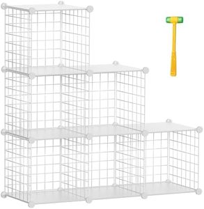 TUMUCUTE Closet Organizer,6-Cube Closet Organizers and Storage,Closet Cabinet Metal Shelf Rack Storage Shelves Bookshelf,Toy Organizers and Storage Bins