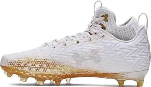 Under Armour Spotlight Clone 3.0 MC Mens Football Cleats White-Metallic Gold