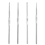 Crochet Hooks, 4 Pcs Stainless Steel Knitting Needles, Crochet Hooks Set for Beginners or Professionals