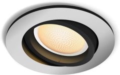 Philips Hue Milliskin White Ambiance Recessed Led Smart Ceiling Spotlight [Gu10 Spot] with Bluetooth, Aluminium Works with Alexa, Google Assistant and Apple Homekit