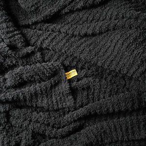 Big Blanket Co Premier Plush Black | 10' x 10' Ultra-Soft Plush Blanket | 100 Sq Ft Giant Oversized Throw | Velvet-Soft, Machine Washable | Luxury Blanket for Family